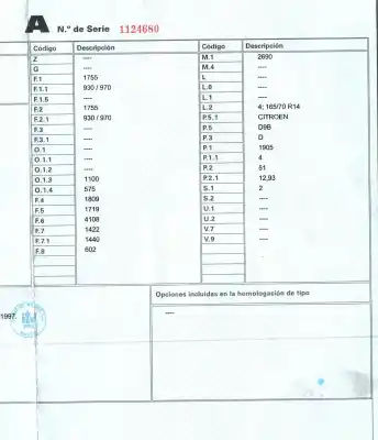 Veículo de Sucata citroen                                            berlingo                                                                                                                                                                                                                                                   1.9 d multispace                                                                                                                                                                                                                                           do ano 1997 alimentado d9b