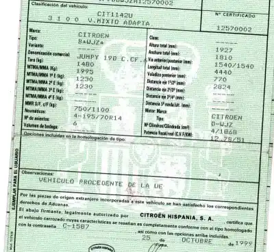 Veículo de Sucata citroen jumpy (u6u_) 1.9 d do ano 1999 alimentado wjz