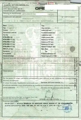 Sloopvoertuig opel combo familiar van het jaar 2007 aangedreven z17dth