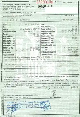 Veículo de Sucata volkswagen polo berlina (6n2) conceptline do ano 2000 alimentado aud
