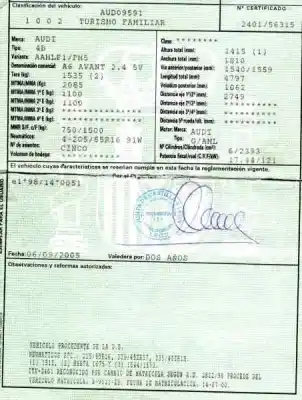 Утилизация автомобиля audi                                               a6 avant (4b5)                                                                                                                                                                                                                                             2.4 v6 30v                                                                                                                                                                                                                                                 года 1998 питание aml