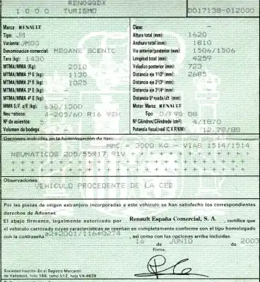 Veículo de Sucata renault scénic ii (jm0/1_) 1.9 dci (jm0g, jm12, jm1g, jm2c) do ano 2003 alimentado f9qd8
