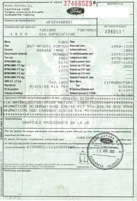 Veículo de Sucata ford mondeo berlina (ca2) limited edition do ano 2011 alimentado gxba