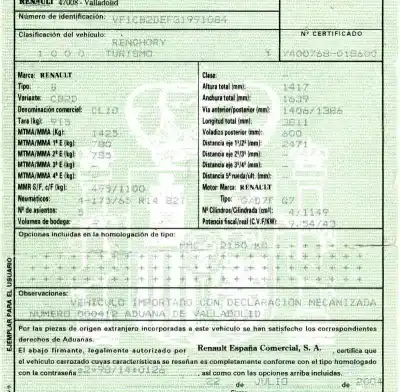 Здавання транспортного засобу renault clio ii fase ii (b/cb0) 1.2 року 2004 потужний d7fg726