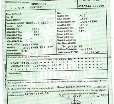 Veicolo di demolizione renault clio ii fase i (b/cbo) 1.9 d alize dell'anno 2000 alimentato f8q k6