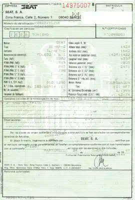 Утилизация автомобиля seat toledo (1l) base года 1997 питание aft Утилизация автомобиля seat toledo (1l) base года 1997 питание aft