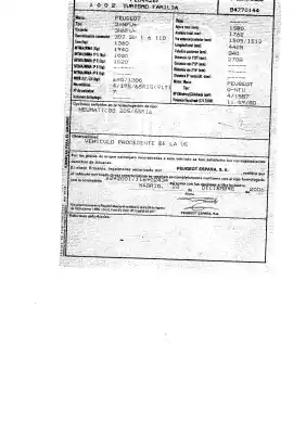 Scrapping Vehicle peugeot 307 break/sw (s2) 1.6 16v cat of the year 2006 powered nfu