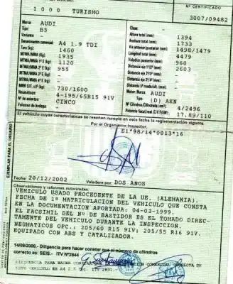 Sloopvoertuig audi a4 berlina (b5) 2.5 tdi van het jaar 1999 aangedreven akn