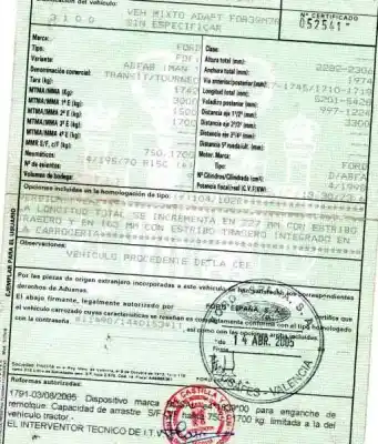 Veículo de Sucata ford transit caja cerrada, corta (fy) (2000 =>) ft 280 2.0 fresh-line do ano 2005 alimentado d/abfa