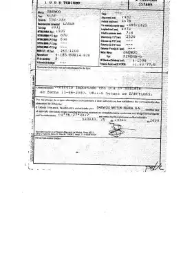 Scrapping Vehicle daewoo lanos 1.6 cat of the year 2000 powered a16dms