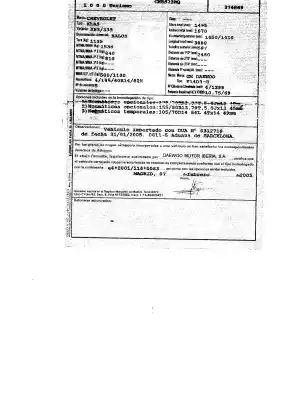 Sloopvoertuig chevrolet kalos 1.4 sr van het jaar 2005 aangedreven f14d3