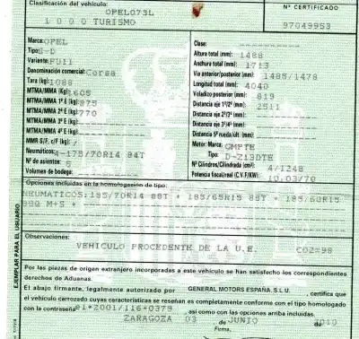 Утилизация автомобиля opel corsa e (x15) 1.3 cdti (08 68) года 2010 питание z13dte