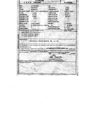 Veículo de Sucata citroen c5 berlina 2.0 hdi fap do ano 2009 alimentado rhf