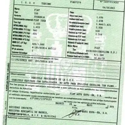 Утилизация автомобиля fiat idea (135) 1.4 года 2004 питание 843a1000