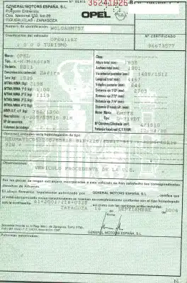 Veículo de Sucata opel zafira b cosmo do ano 2006 alimentado z19dt