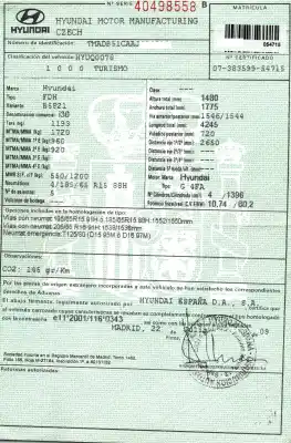 Veículo de Sucata hyundai i30 classic do ano 2009 alimentado g4fa