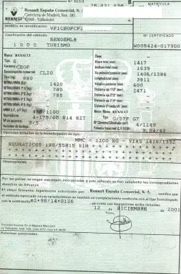Здавання транспортного засобу renault clio ii fase ii (b/cb0) authentique року 2001 потужний d7fg726