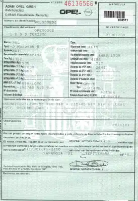 Scrapping Vehicle opel meriva b cosmo of the year 2010 powered a14nel