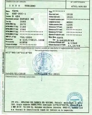 Утилизация автомобиля tata safari ex safari 2.0 года 2000 питание d/483dltc49