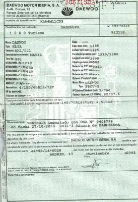 Veículo de Sucata daewoo matiz cd do ano 2003 alimentado a-f8cv-g