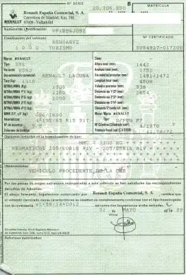 Здавання транспортного засобу renault                                            laguna (b56)                                                                                                                                                                                                                                               1.9 dti diesel cat                                                                                                                                                                                                                                         року 1999 потужний f9q f7