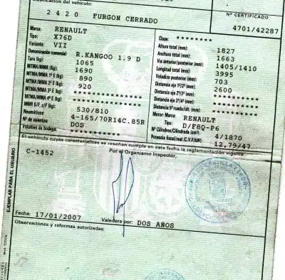 Здавання транспортного засобу renault kangoo (f/kc0) 1.9 diesel 64 cv / 47 kw року 1997 потужний f8q p6 Здавання транспортного засобу renault kangoo (f/kc0) 1.9 diesel 64 cv / 47 kw року 1997 потужний f8q p6