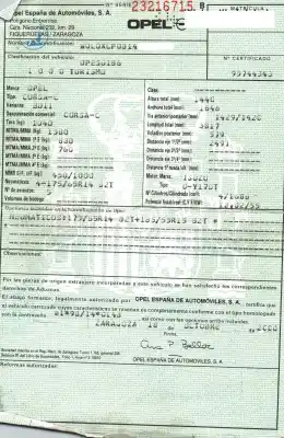 Утилизация автомобиля opel                                               corsa c (x01)                                                                                                                                                                                                                                              1.7 dti (f08 f68)                                                                                                                                                                                                                                          года 2000 питание y17dt
