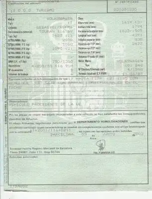 Veicolo di demolizione volkswagen                                         touran (1t1, 1t2)                                                                                                                                                                                                                                          1.6 fsi                                                                                                                                                                                                                                                    dell'anno 2003 alimentato bag