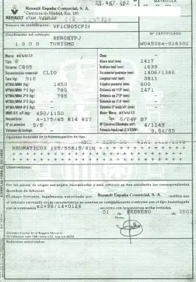 Здавання транспортного засобу renault clio ii fase ii (b/cb0) authentique року 2002 потужний d4fb712
