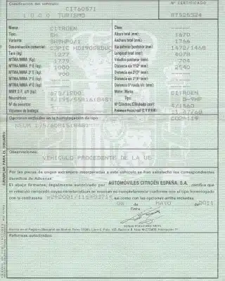 Утилизация автомобиля citroen c3 picasso exclusive года 2011 питание 9hp