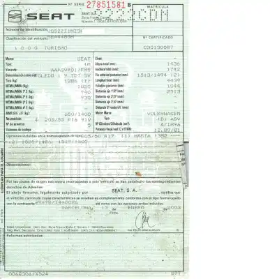 Здавання транспортного засобу seat toledo ii (1m2) 1.9 tdi року 2003 потужний asv