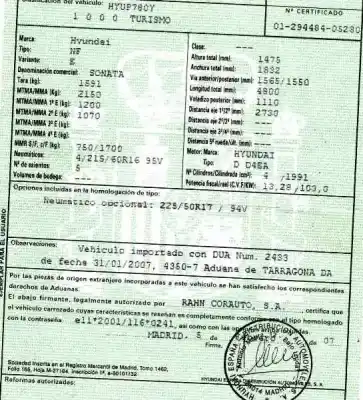Veículo de Sucata hyundai sonata (nf) 2.0 crdi comfort i do ano 2007 alimentado d4ea