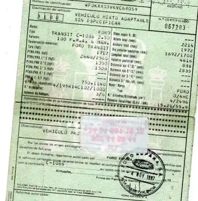 Veículo de Sucata ford transit bus 1995 2.5 diesel cat do ano 1997 alimentado d/4hc