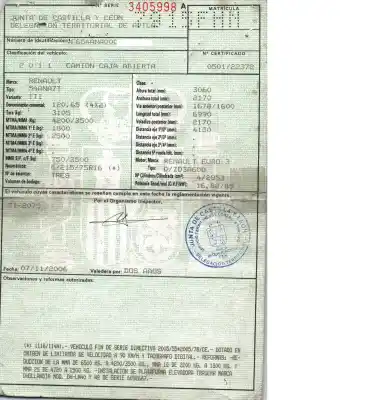 Veículo de Sucata renault mascott 3.0 diesel do ano 2006 alimentado zd3600