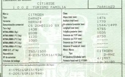 Sloopvoertuig citroen c5 break 2.0 hdi exclusive van het jaar 2003 aangedreven rhz