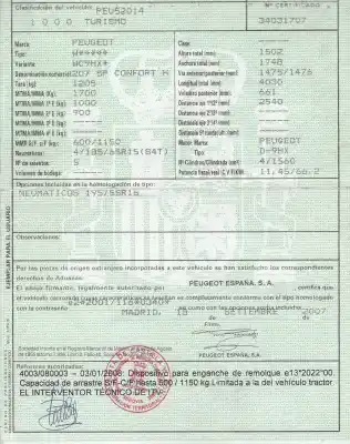 Vehicul casat peugeot 207 16v hdi al anului 2007 alimentat 9hx