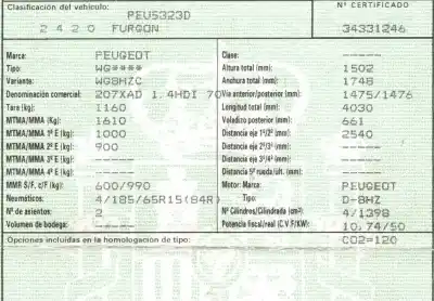 Veículo de Sucata peugeot 207 confort do ano 2008 alimentado 8hz