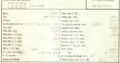 Veículo de Sucata audi 80/90 (893) 90 do ano 1988 alimentado kv