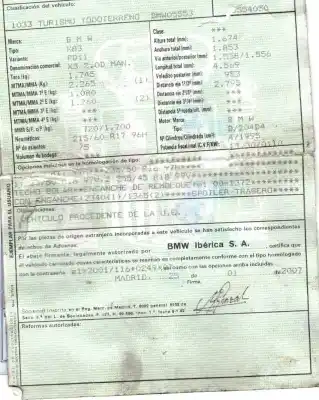 Scrapping Vehicle bmw x3 (e83) 2.0d of the year 2007 powered m47n204d4