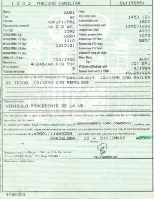 Утилизация автомобиля audi a6 avant (4f5) 2.0 16v tfsi года 2006 питание bpj