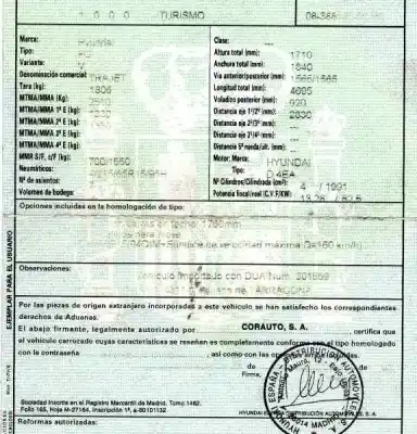 Здавання транспортного засобу hyundai trajet (fo) 2.0 crdi gls року 2001 потужний d4ea