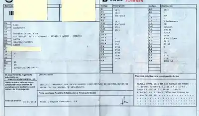 Утилизация автомобиля dacia lodgy 1.6 cat (bivalent. gasolina / gpl) года 2014 питание k7ma828