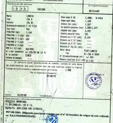 Veicolo di demolizione lancia y10 1.0 cat dell'anno 1988 alimentato 156a2000