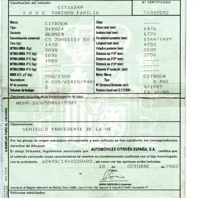 Veículo de Sucata citroen c5 break 2.0 hdi sx do ano 2002 alimentado rhz