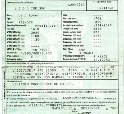 Veicolo di demolizione land rover freelander (ln) 2.0 td4 cat dell'anno 2002 alimentato 204d3