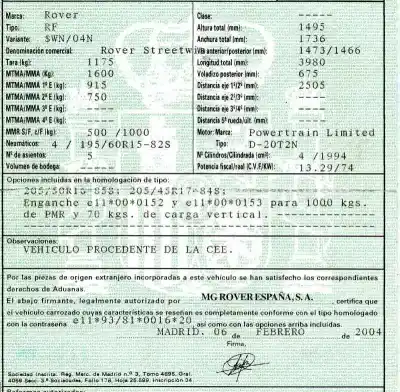 Veículo de Sucata mg streetwise 2.0 idt cat do ano 2004 alimentado 20t2n