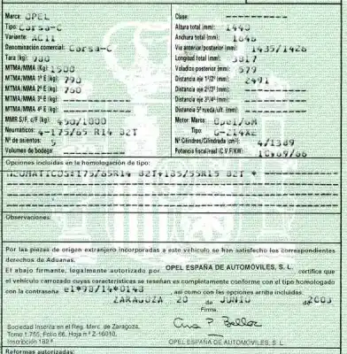 Здавання транспортного засобу opel corsa d (s07) 1.4 (l08 l68) року 2003 потужний z14xe