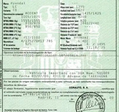 Scrapping Vehicle hyundai accent (lc) 1.5 cat of the year 2000 powered g4ec