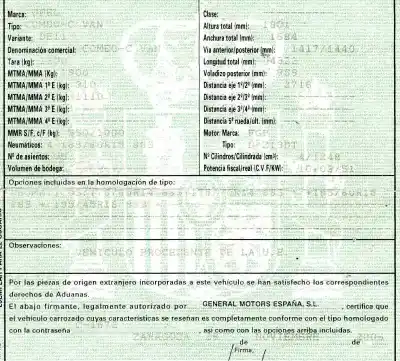 Veículo de Sucata opel combo tour 1.3 cdti 16v do ano 2007 alimentado z13dt