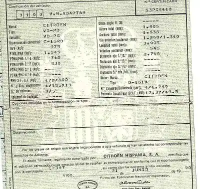 Здавання транспортного засобу citroen c15 1.8 diesel (161) року 1990 потужний d-161-a